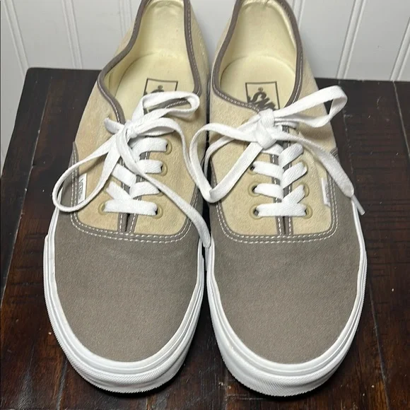Vans Men's Color block tan and brown suede & fabric lace up sneakers - Picture 6 of 8